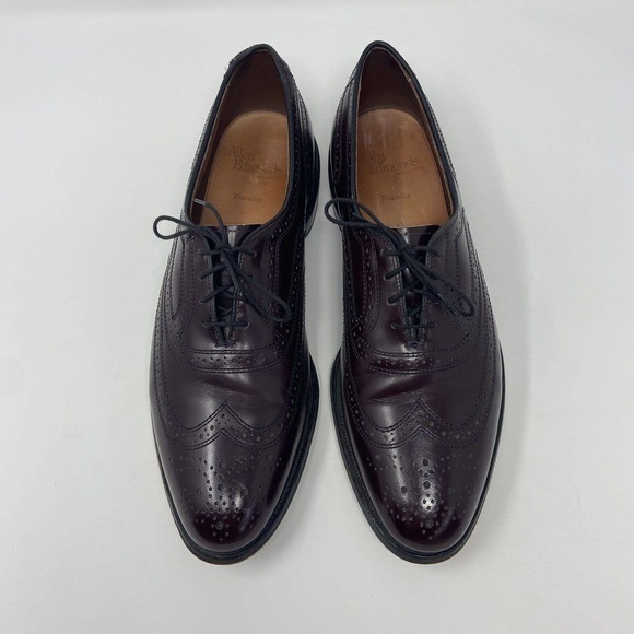 Allen Edmonds Townley Burgundy Leather Wingtip Dress Shoe 4777 Size‎ 9 - Picture 12 of 12